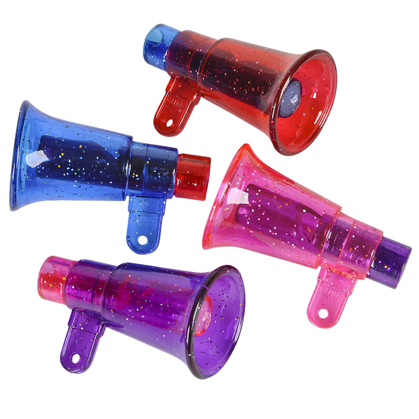 Mini Megaphone Whistles - 12 Count