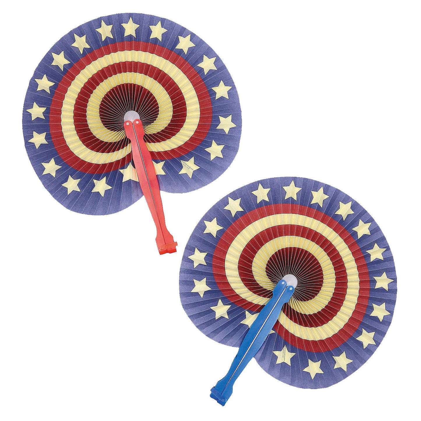 Vintage Americana Folding Fan - 12 Count