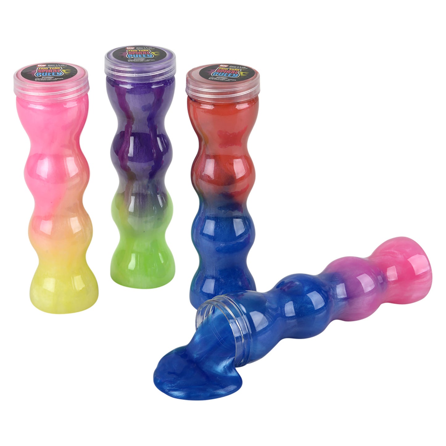 Two Tone Spiral Bottled Putty - 12 Count