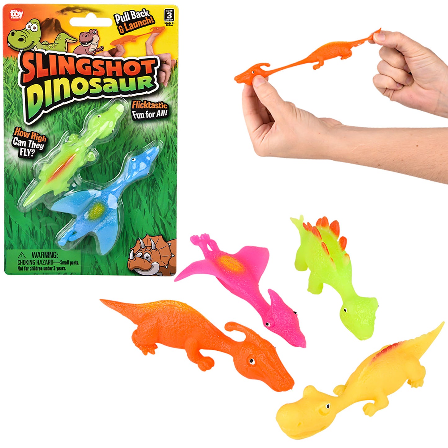 Slingshot Dinosaurs 2 Piece Set - 4 Inch - Assorted Styles