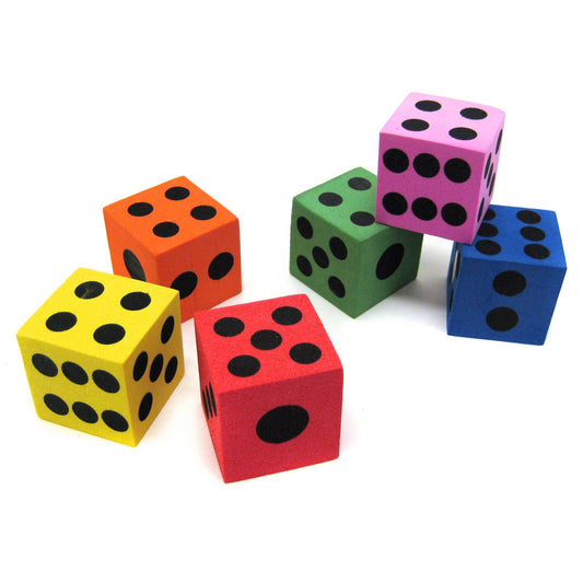 Small Foam Dice - 12 Count