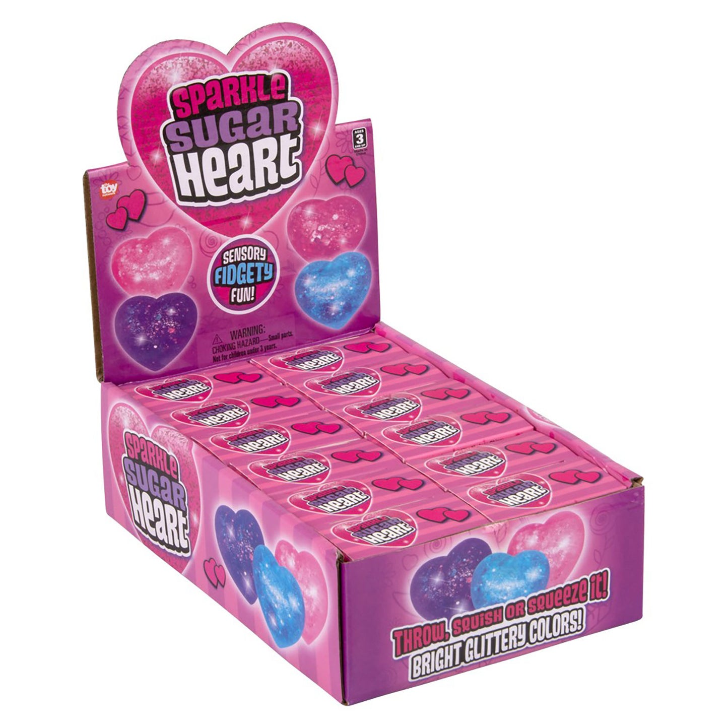 Squishy Sugar Sparkle Heart - 2 3/4 Inch