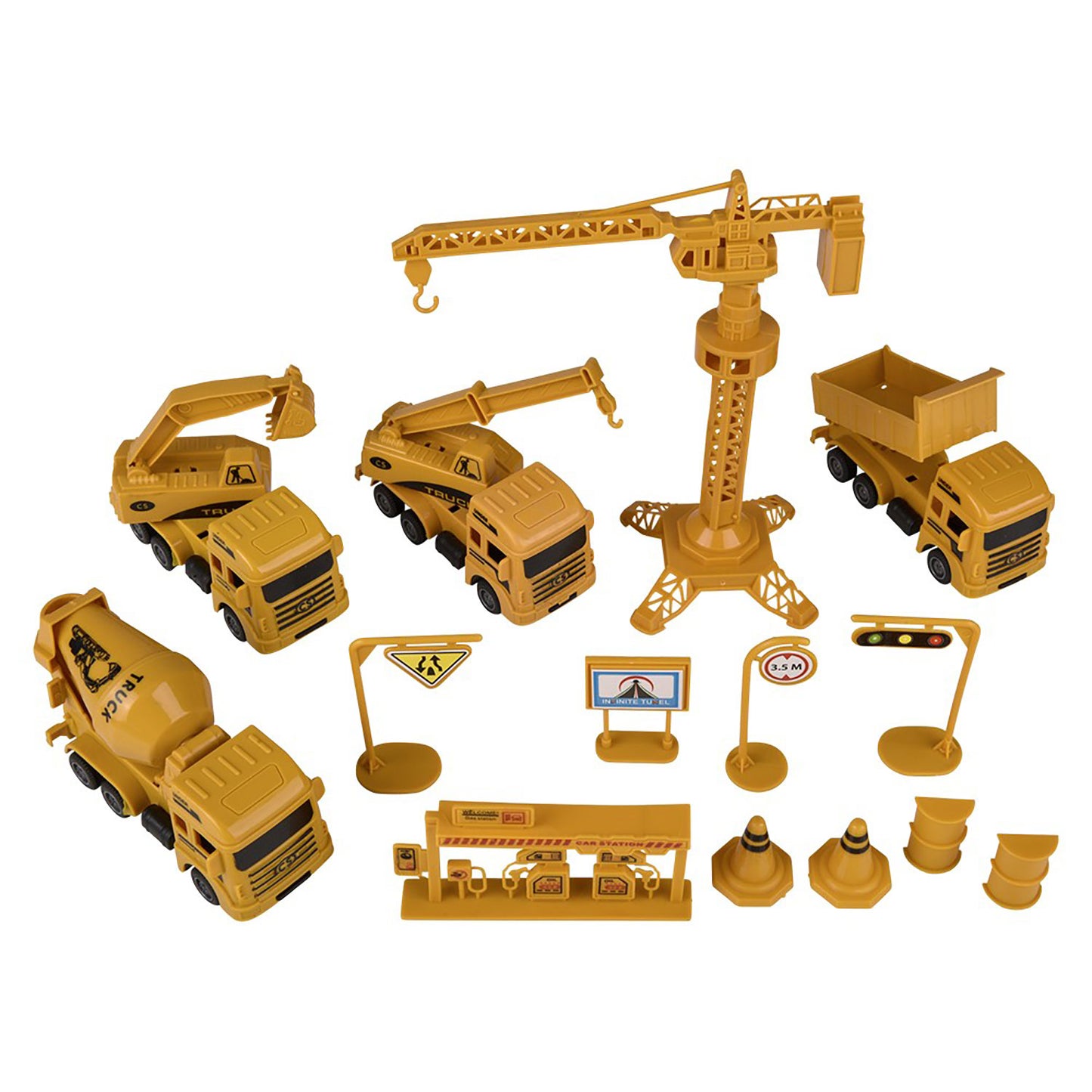 Construction Truck 14 Piece Play Set