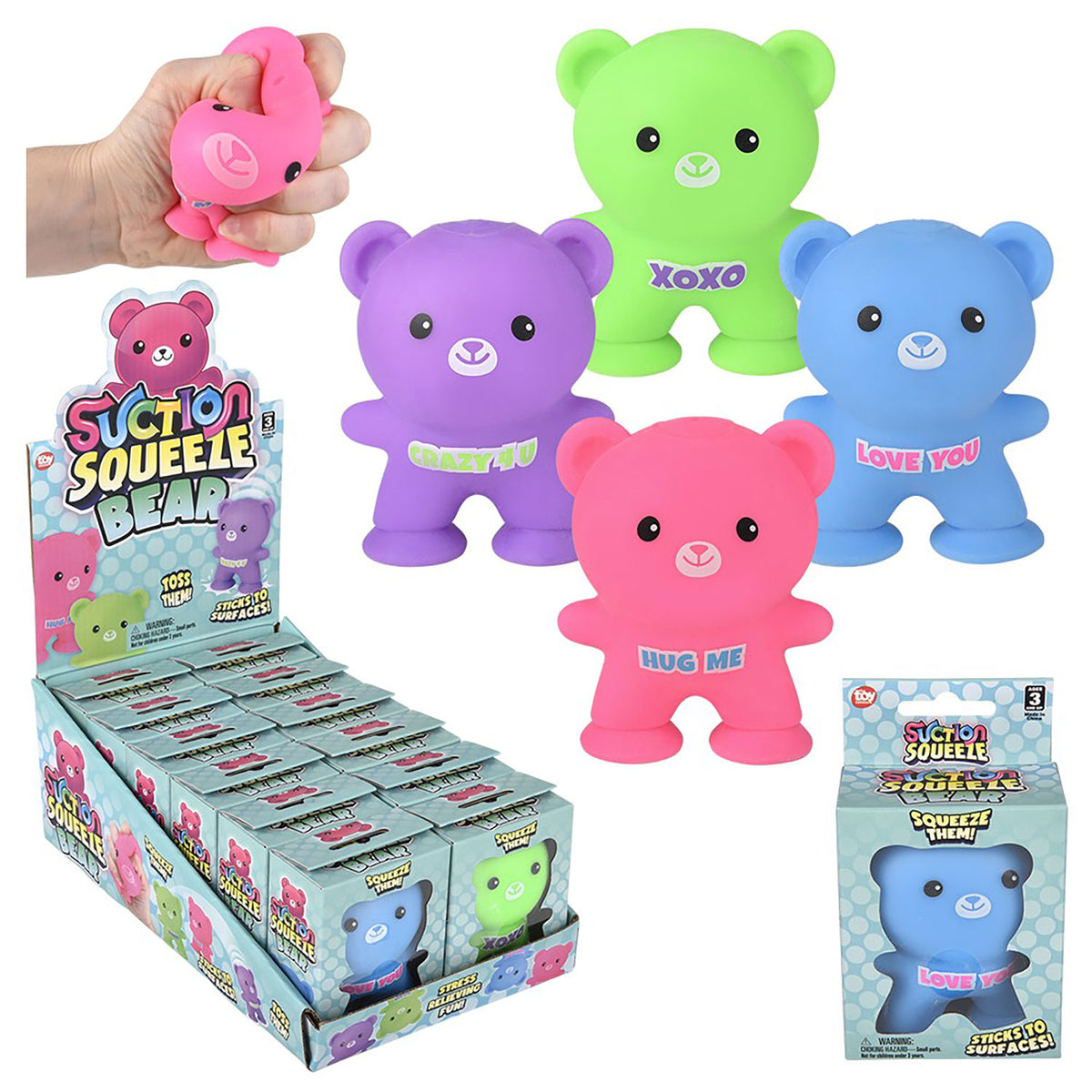 Squish-n-Stretch Suction Bear