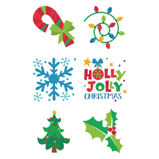 Christmas Mini Tattoos - 72 Count