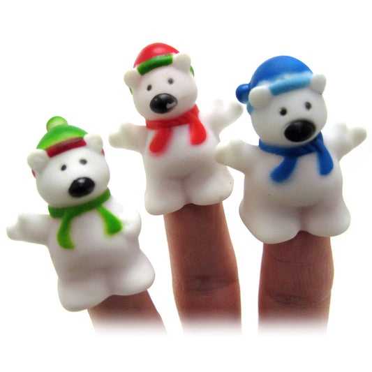 Polar Bear Finger Puppets - 24 Count
