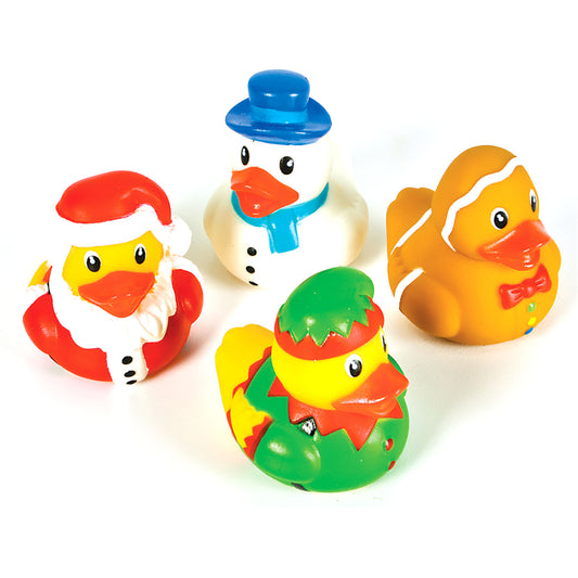 Holiday Rubber Ducks - 2 1/2 Inch - 12 Count