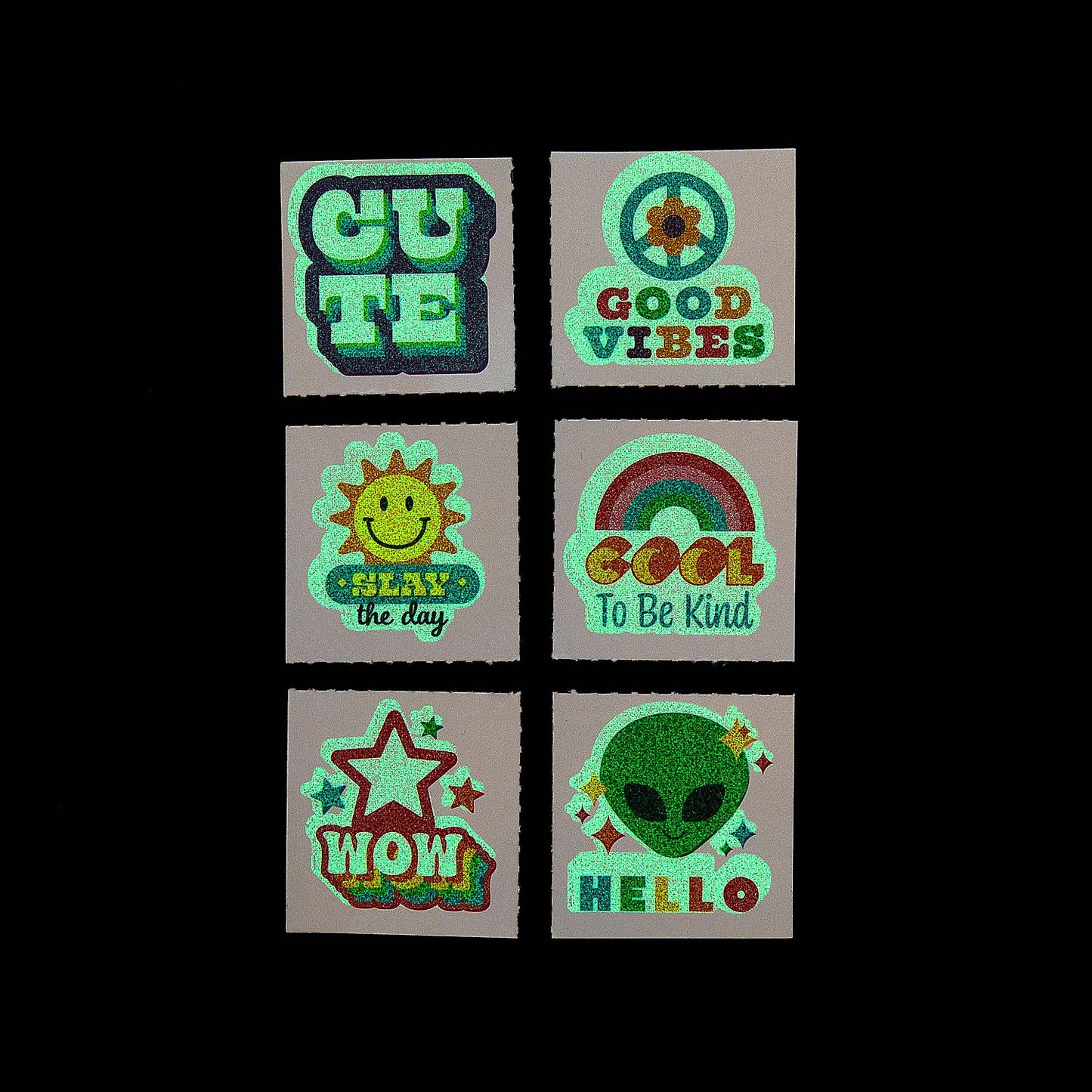Mini Glow In The Dark Tattoos - 72 Count
