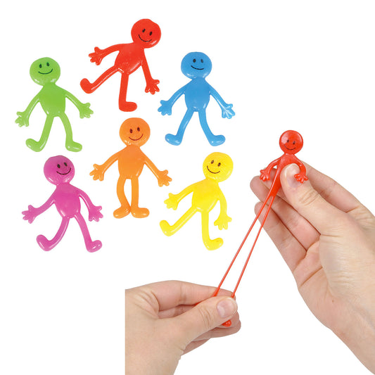 Stretchy Sticky Smiley Man - 12 Count