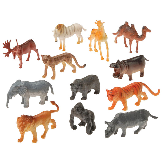 Mini Wild Animals - 12 Count
