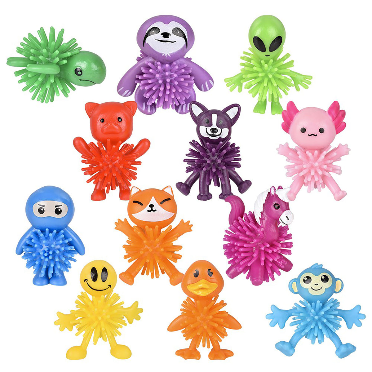 Spiky Assorted Characters -  48 Count