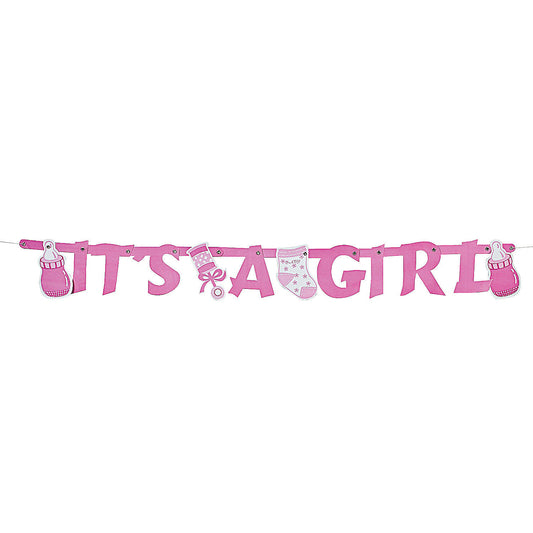 "It's A Girl" Hinged Banner - 44 Inches