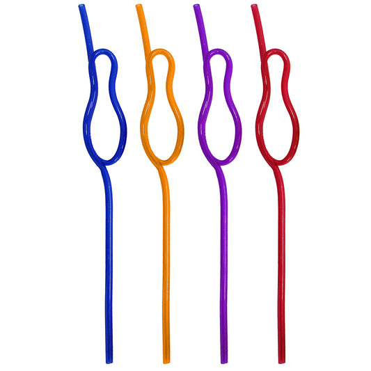 Bowling Pin Shaped Straws - 12 Count