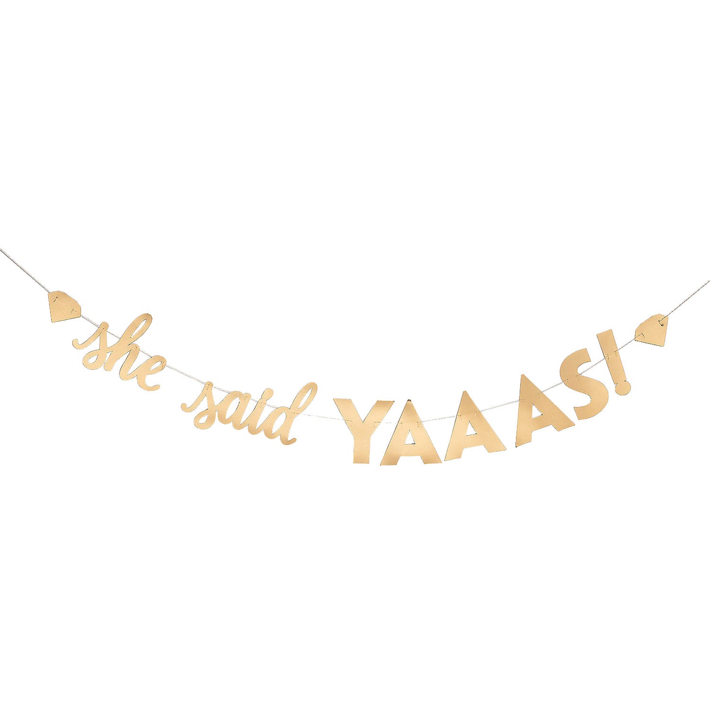 "She Said Yaaas!" Gold Garland - 7 Feet
