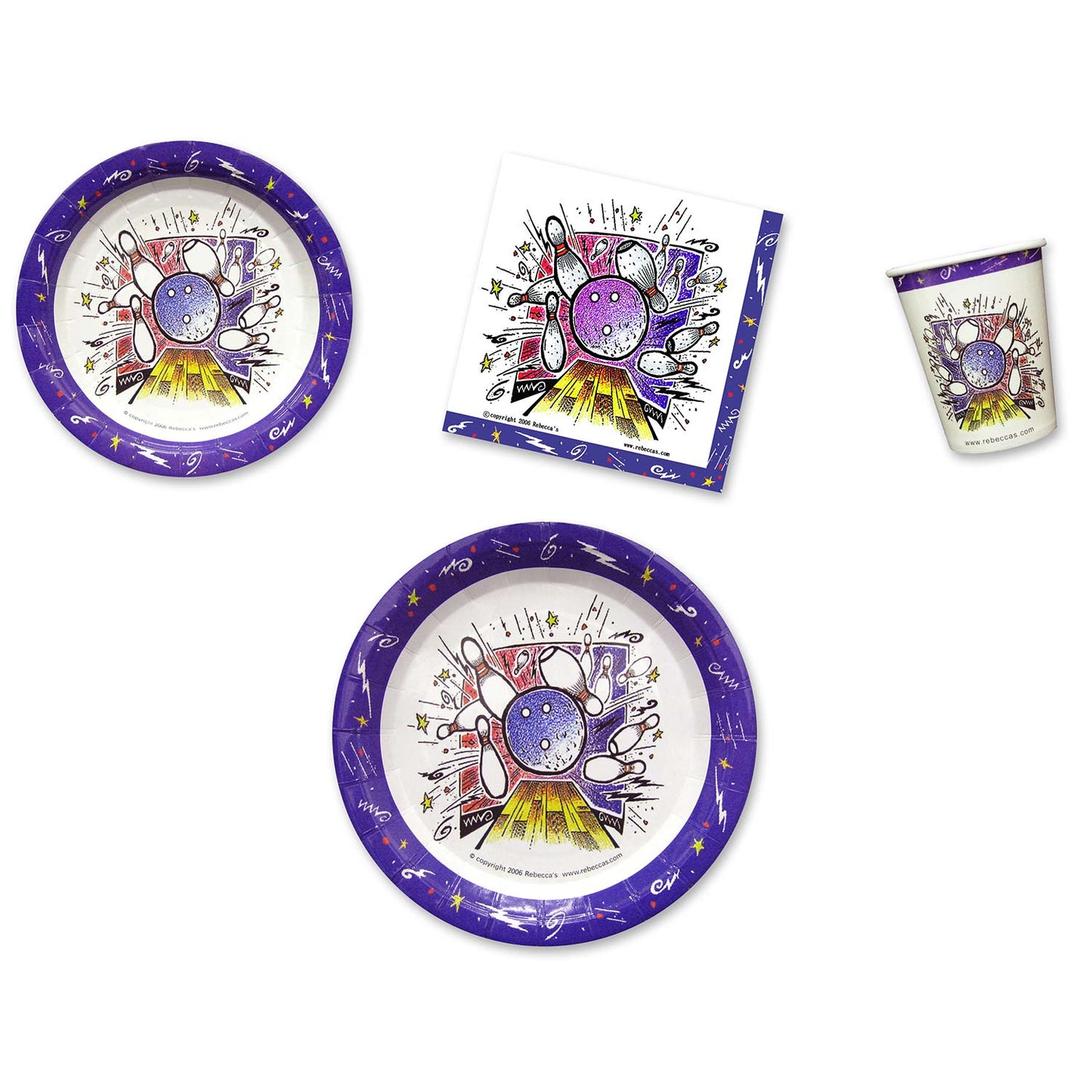 Smash Bowl Party Place Setting Kit - 7 & 9 Inch Plates