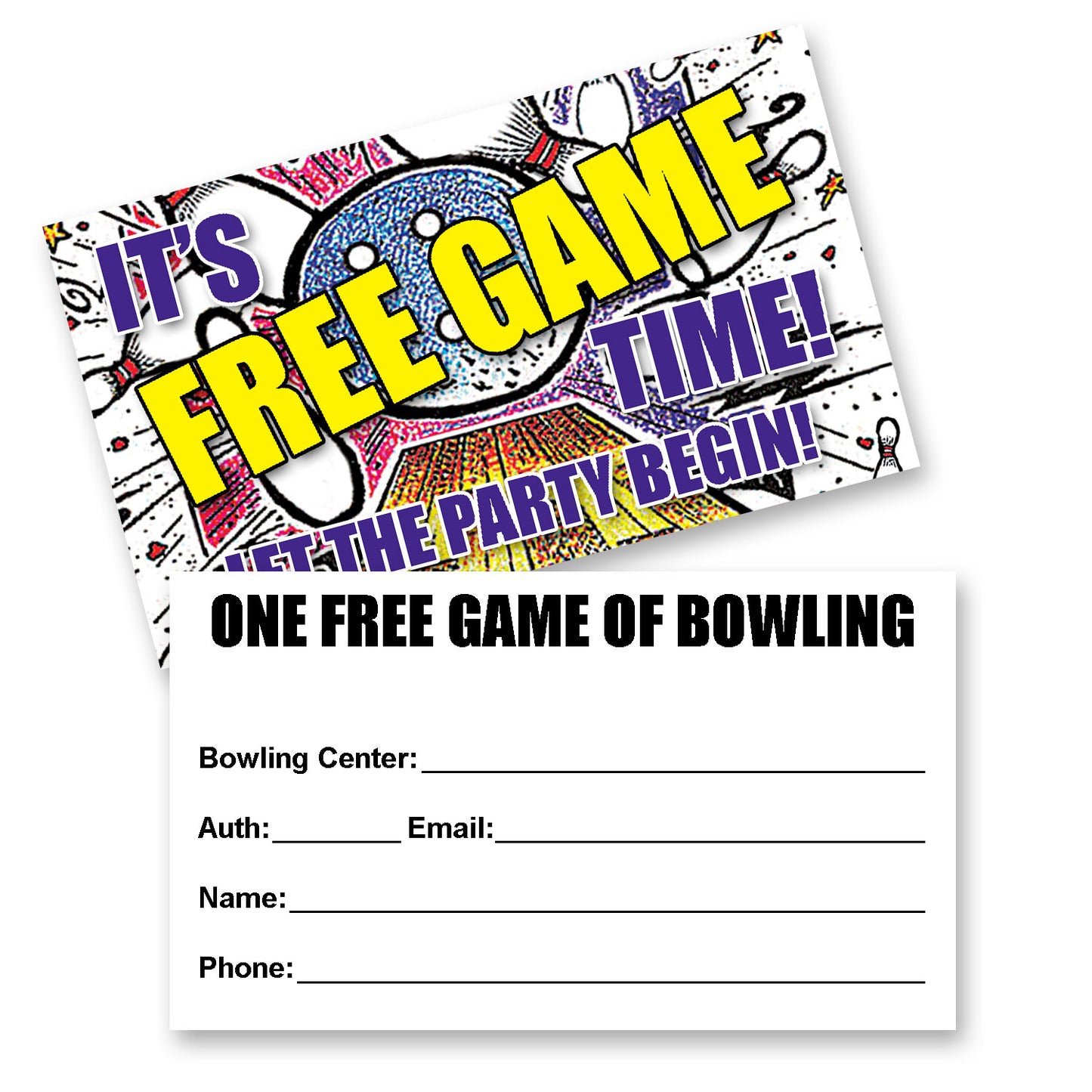Smash Bowl Themed Free Game Passes - 1,000 Count