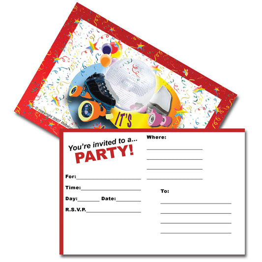 Disco Skate Postcard Invitations - 1,000 Count