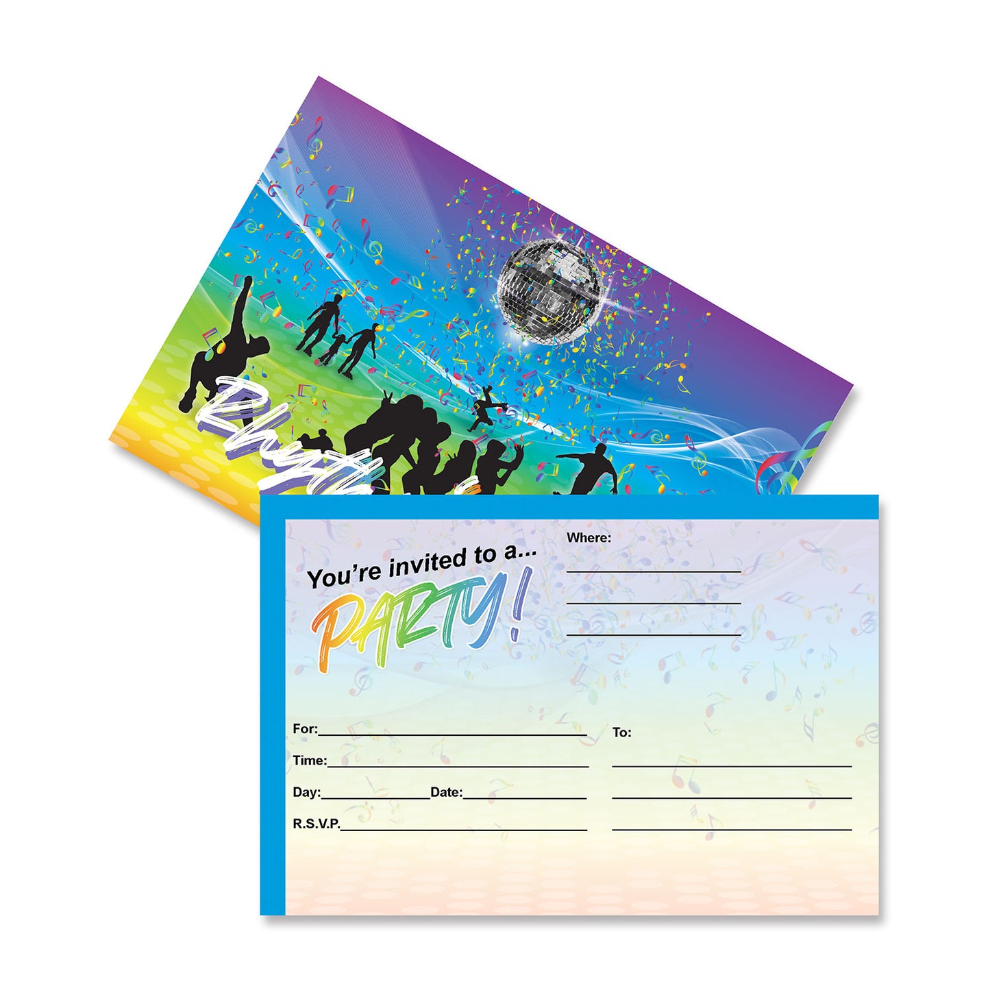 Rhythm'n Roll Postcard Invitations - 1,000 Count