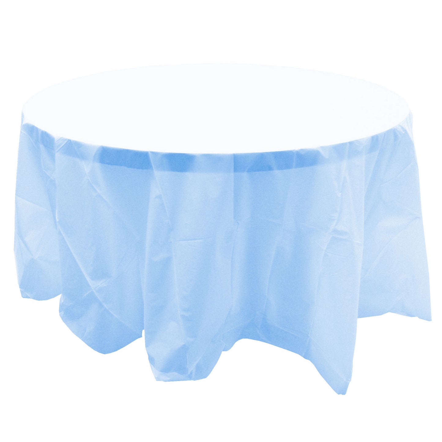 Solid Color Round Table Cover - 84 Inch
