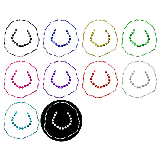 Round Bead Necklaces - 12 Count