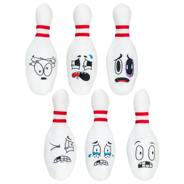 Bowling Pin Bean ポーリングピン人形 Plush Bowling Pin - Assorted Designs – Rebecca's Toys & Prizes