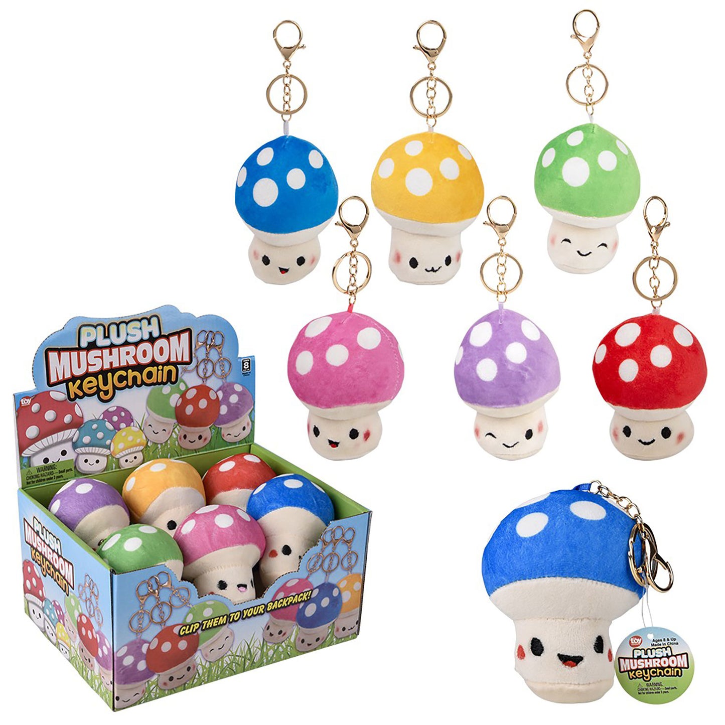 Plush Mushroom Clip-on