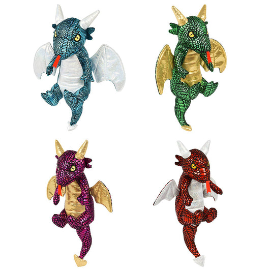 Plush Metallic Dragon - 12 Inch - Assorted Colors