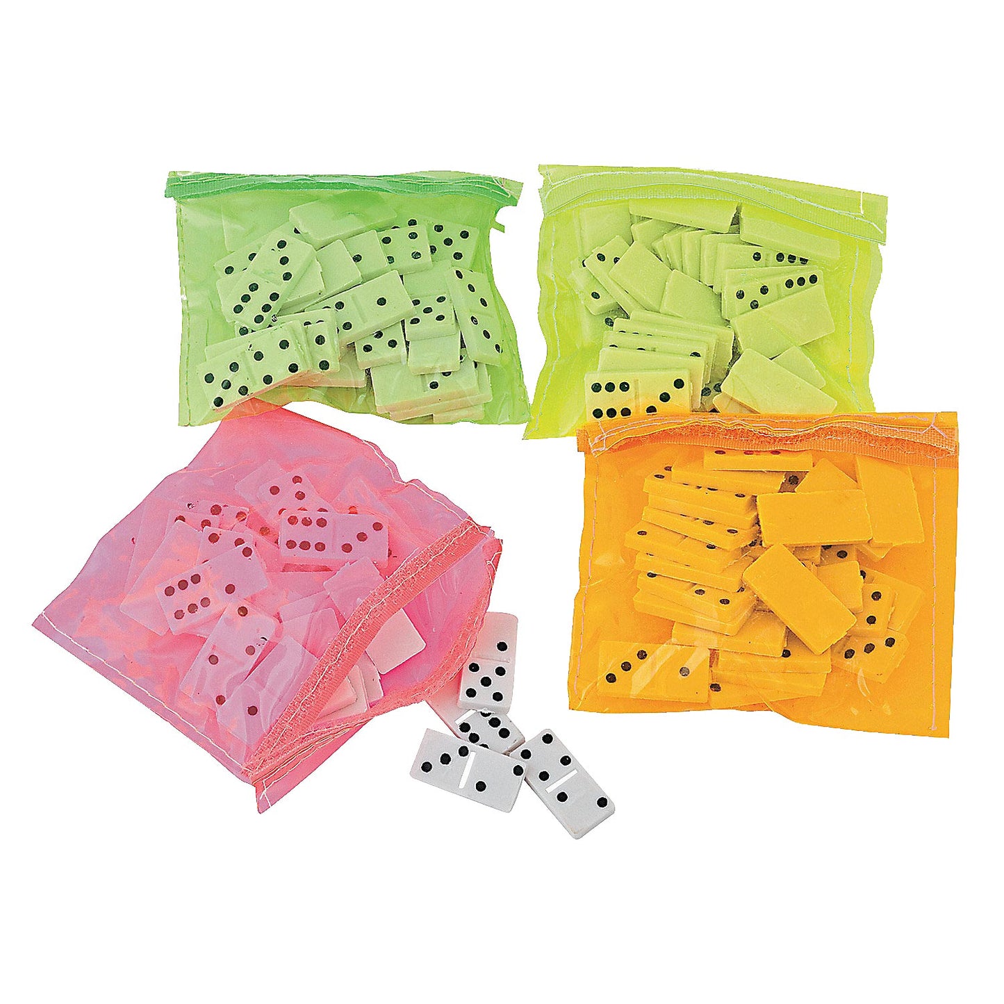 Mini Plastic Dominoes with Case - 12 Count