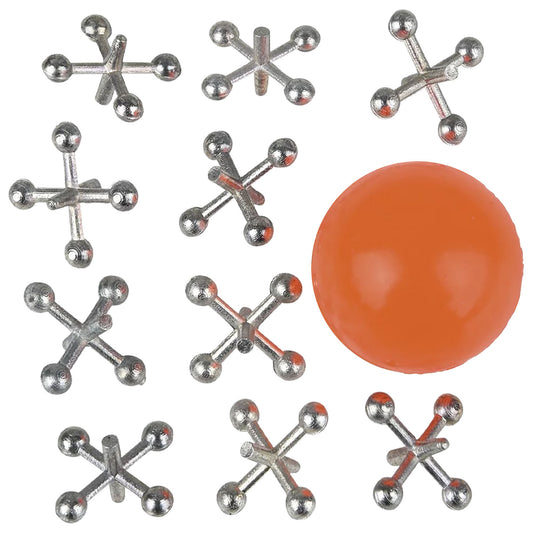 Metal Jacks & Ball Sets - 9 Piece - 12 Count
