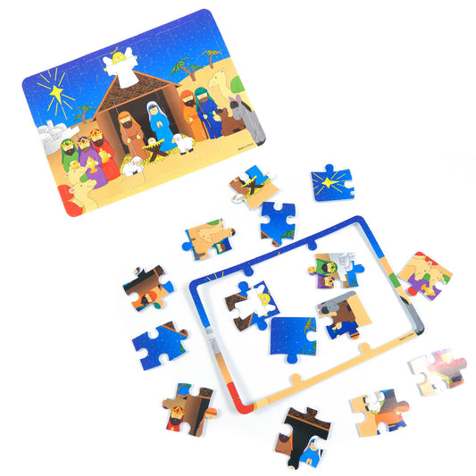 Foam Nativity 15 Piece Puzzles - 12 Count