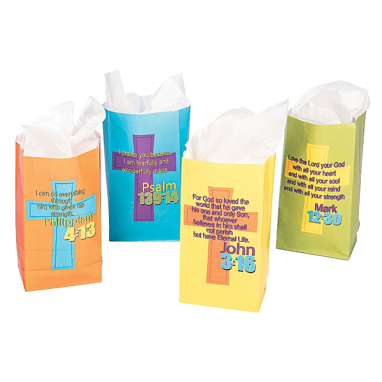 Bible Verse Gift Bags - 12 Count