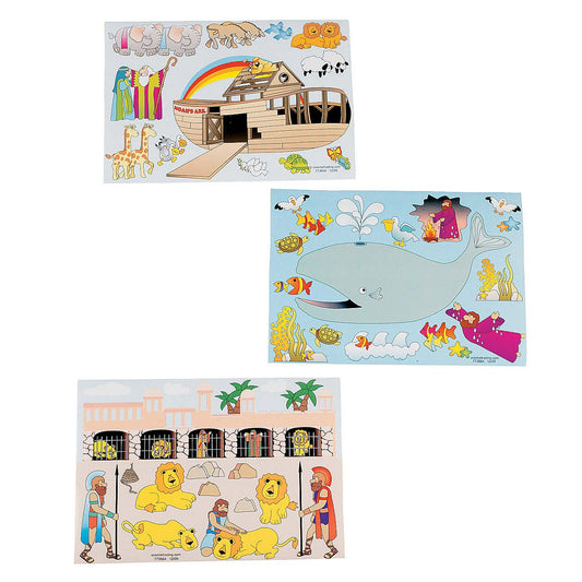 Bible Story Sticker Scenes - 12 Count