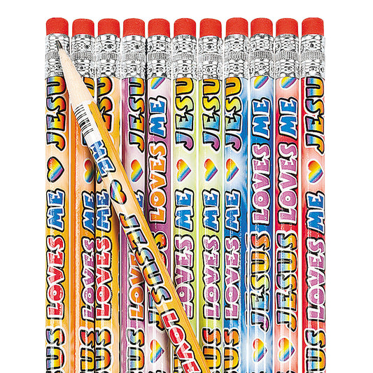 Jesus Loves Me Pencils - 24 Count