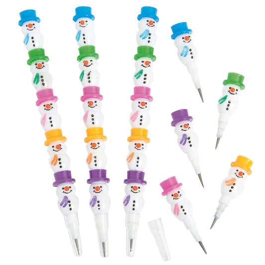 Stackable Snowman Crayons - 12 Count