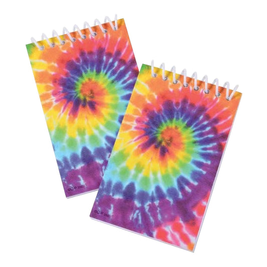 Tie-Die Mini Spiral Notepads - 8 Count