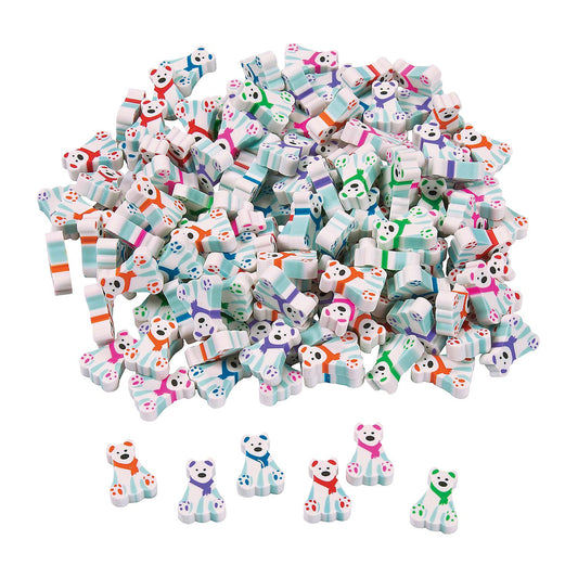 Mini Polar Bear Erasers - 144 Count