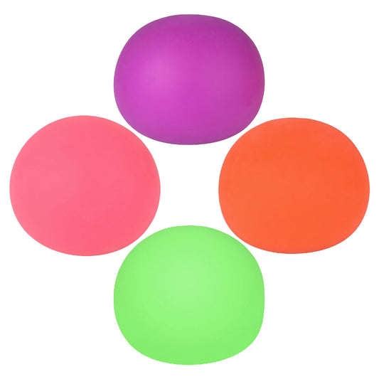 Doughy Squish Neon Balls - 4 Inch