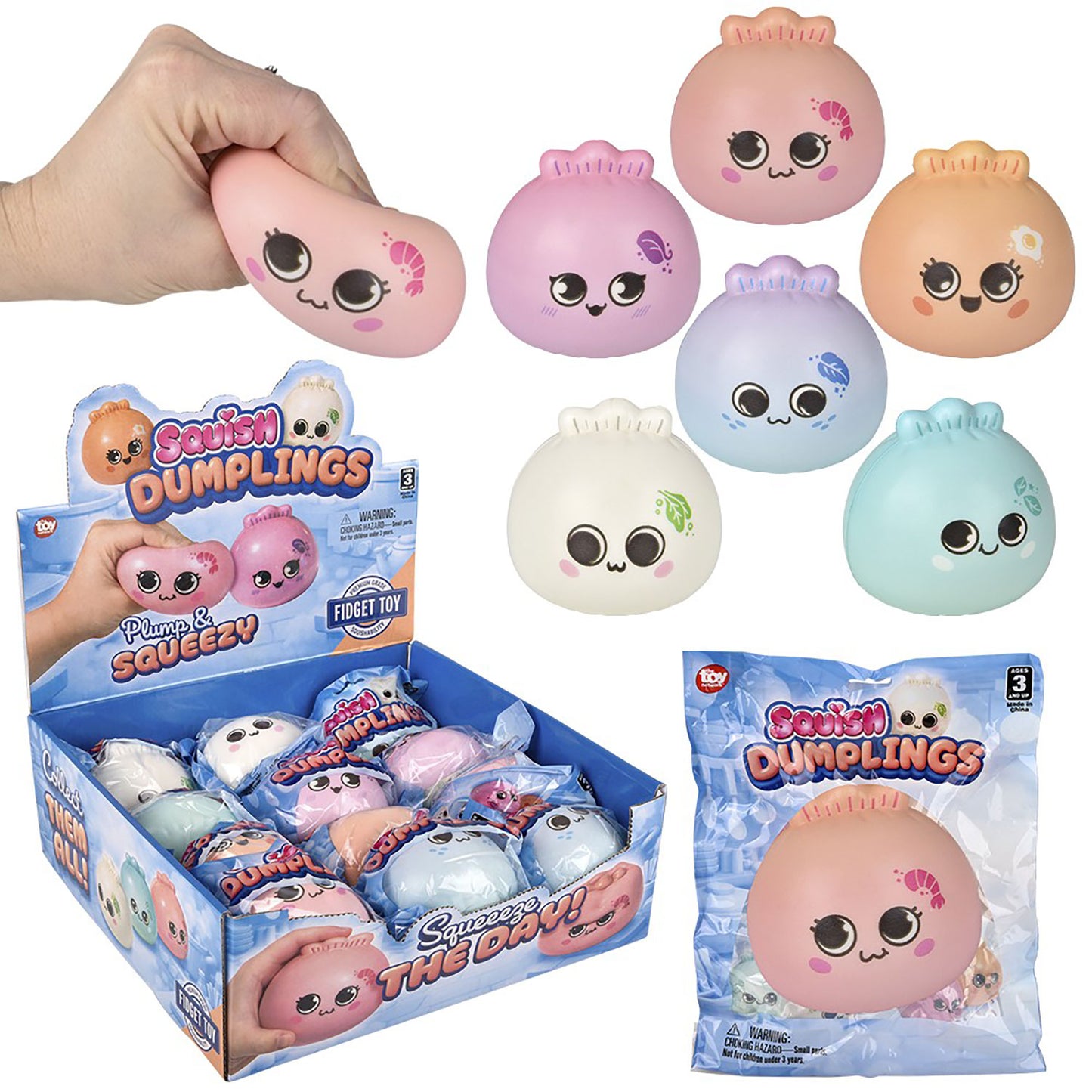 Squishy Dumplings - 3 1/4 Inch - 12 Count