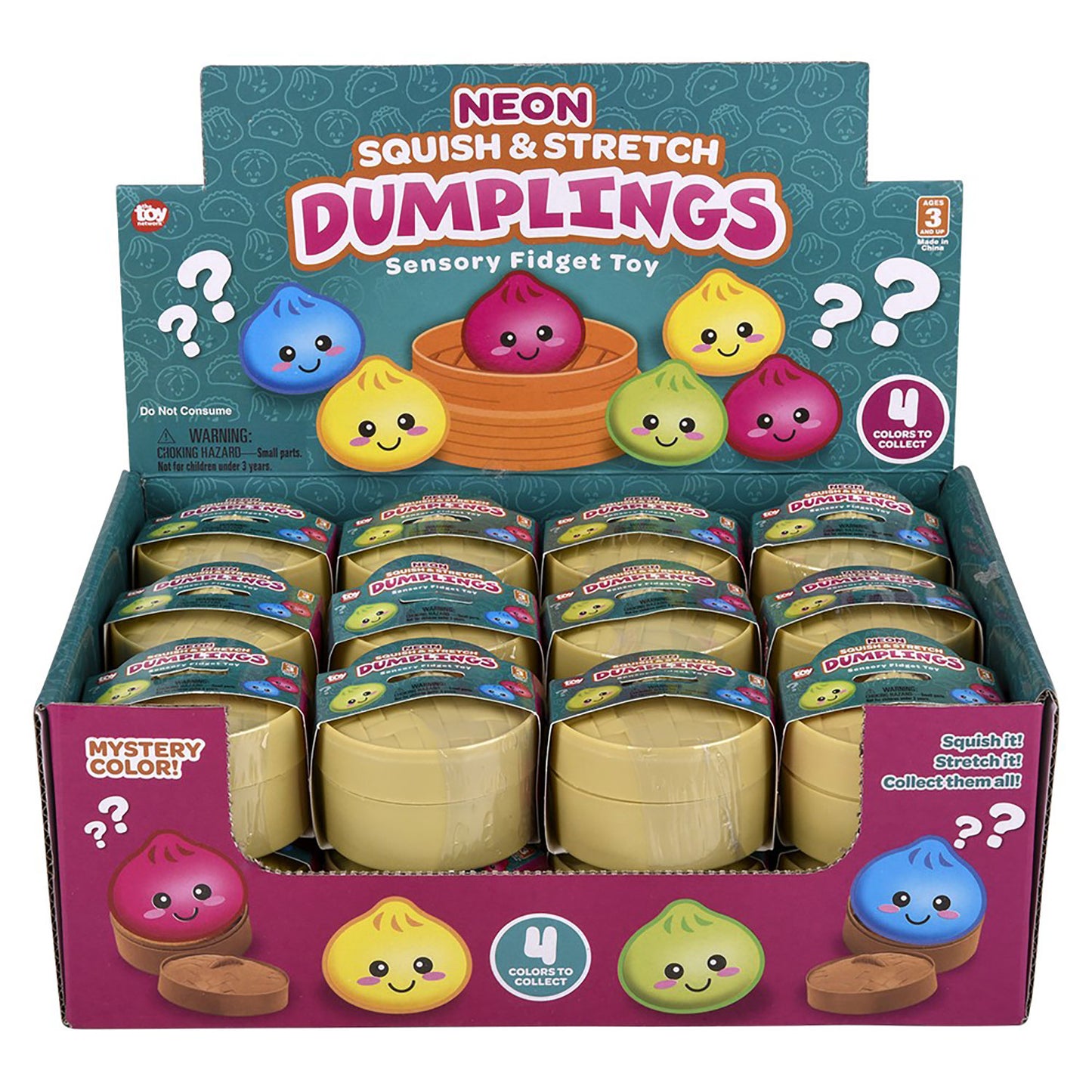 Dumplings - Mini Squish & Stretch Neon