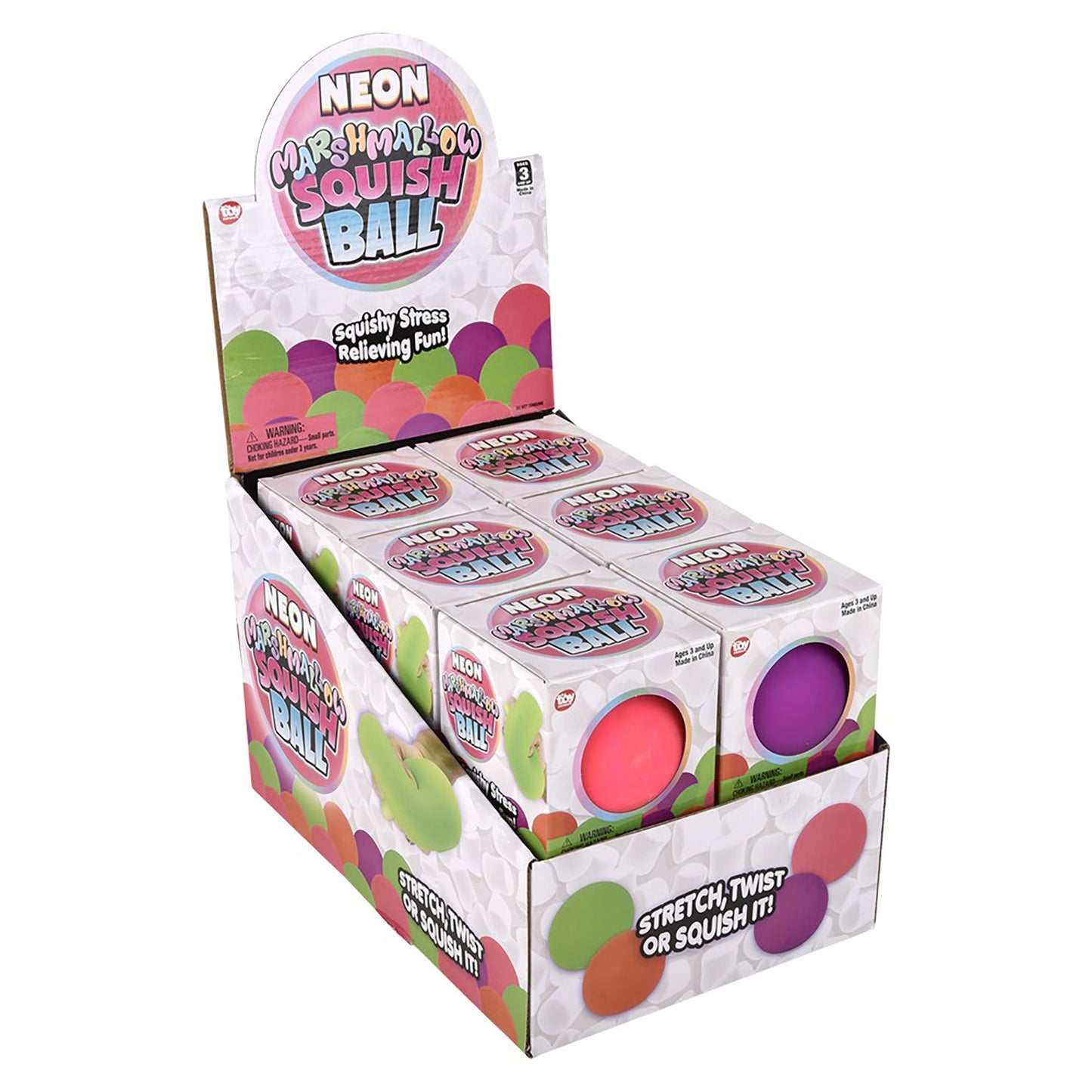 Doughy Squish Neon Ball - 3 1/2 Inch