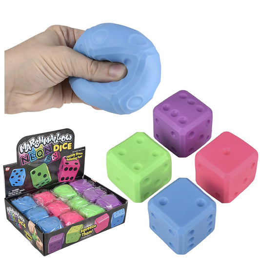 Squish-n-Stretch Neon Dice