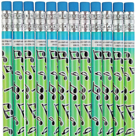 Musical Notes Pencils - 24 Count