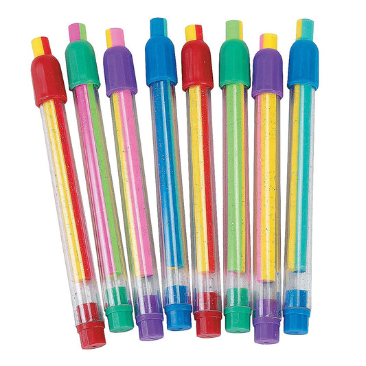 Striped Eraser Sticks - 12 Count