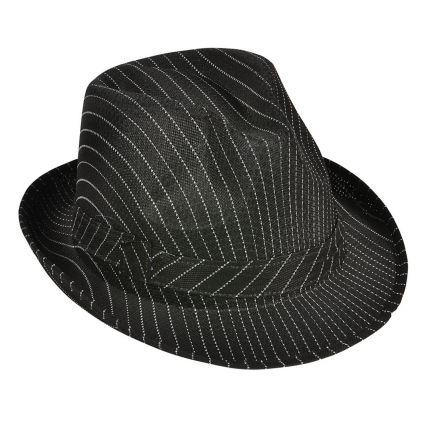 pinstripe fedora hat