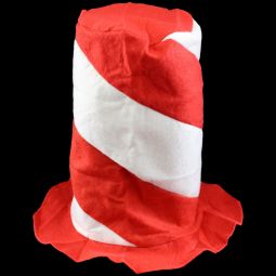 Red & White Swirl Stovepipe Hat