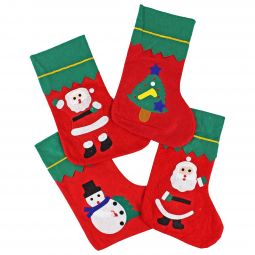 Felt Christmas Stockings - 14 Inch - 12 Count