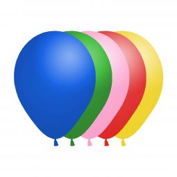 Standard Assorted Solid Color Balloons - 9 Inch - 144 Count