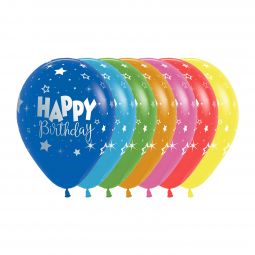 Fantasy Assorted Birthday Balloons - 11 Inch - 50 Count