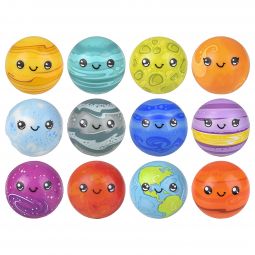 Planet Bouncy Balls - 1 3/4 Inch (45mm) - 12 Count