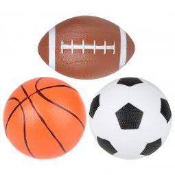 Rubber Sports Balls 3 Piece Set - 5-6 Inches